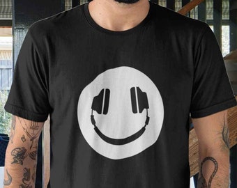 DJ Kopfhörer T-Shirt, lustiges Musik Rave Musiker Sänger Geburtstagsgeschenk Shirt