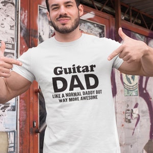 Guitar Dad T-shirt, Guitar Daddy Chords Gift for papa, Guitarist Granda Pops Present, Guitar Player Popa Father&#39;s Day Gift Top