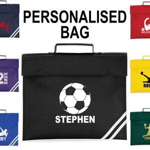 Cartable junior personnalisé votre nom gymnaste danseur dinosaure footballeur karaté arts martiaux football rugby sport 16 modèles cadeau fille