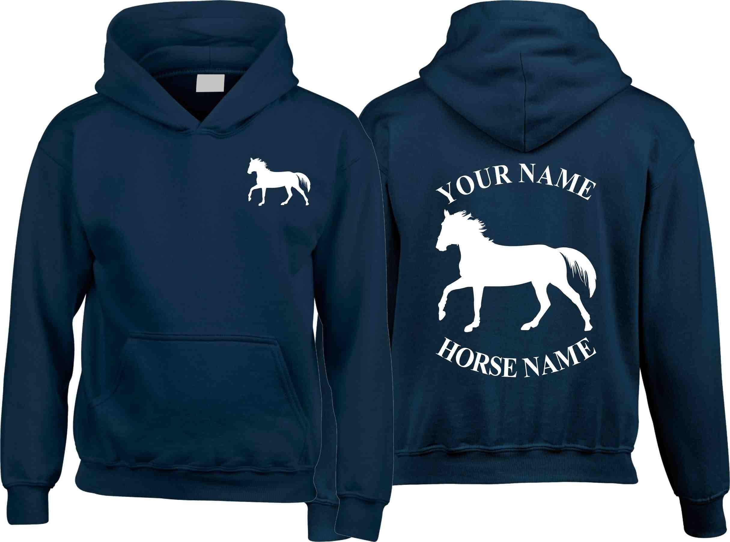 Discover Sudadera con Capucha Caballos Personalizado Nombre, Gypsy Cob Rider, Caballo Racing Doble Cara Unisex