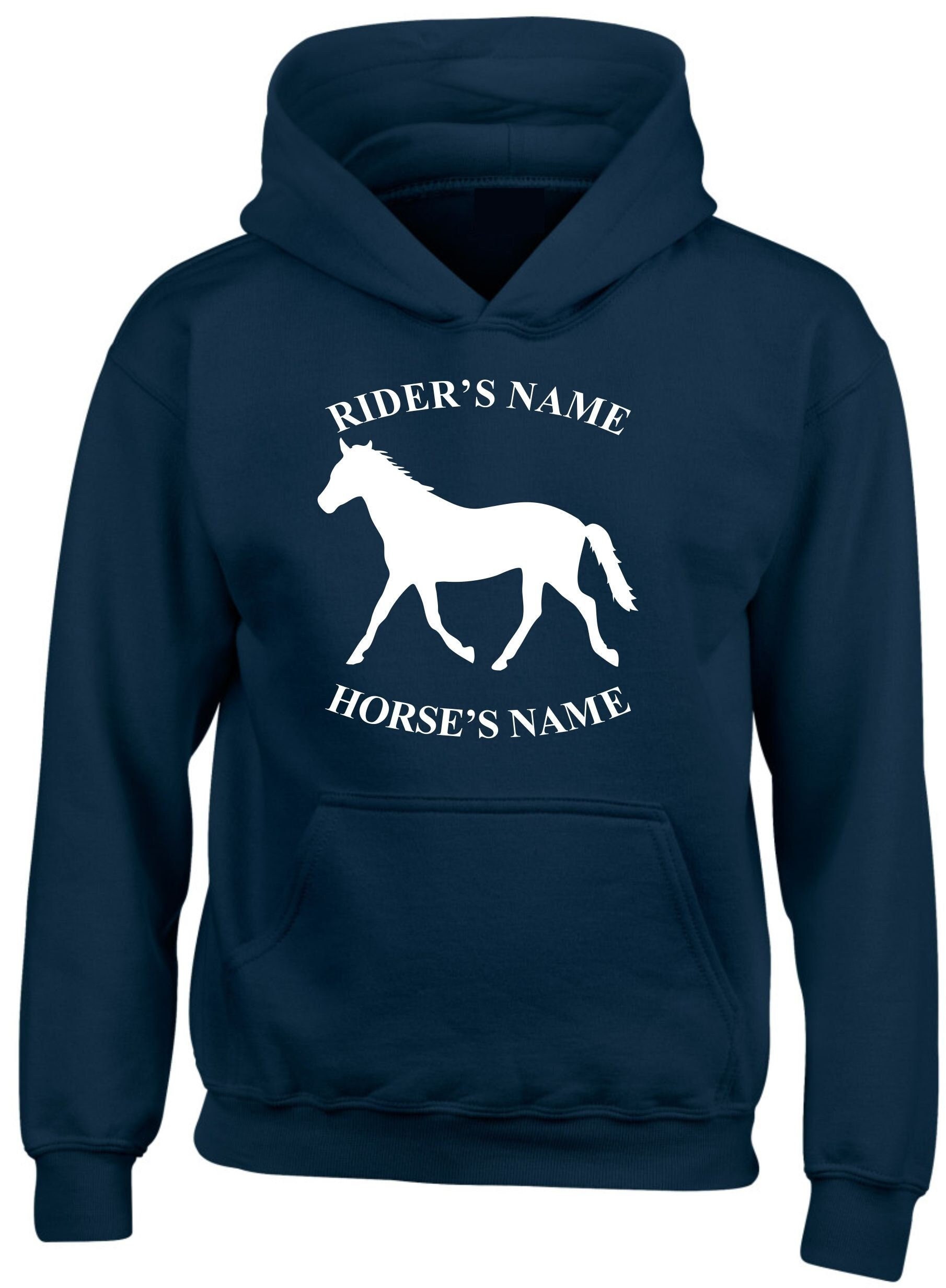 Ladies Personalised Equestrian Hoodie Custom Made To Look Like Your Horse!