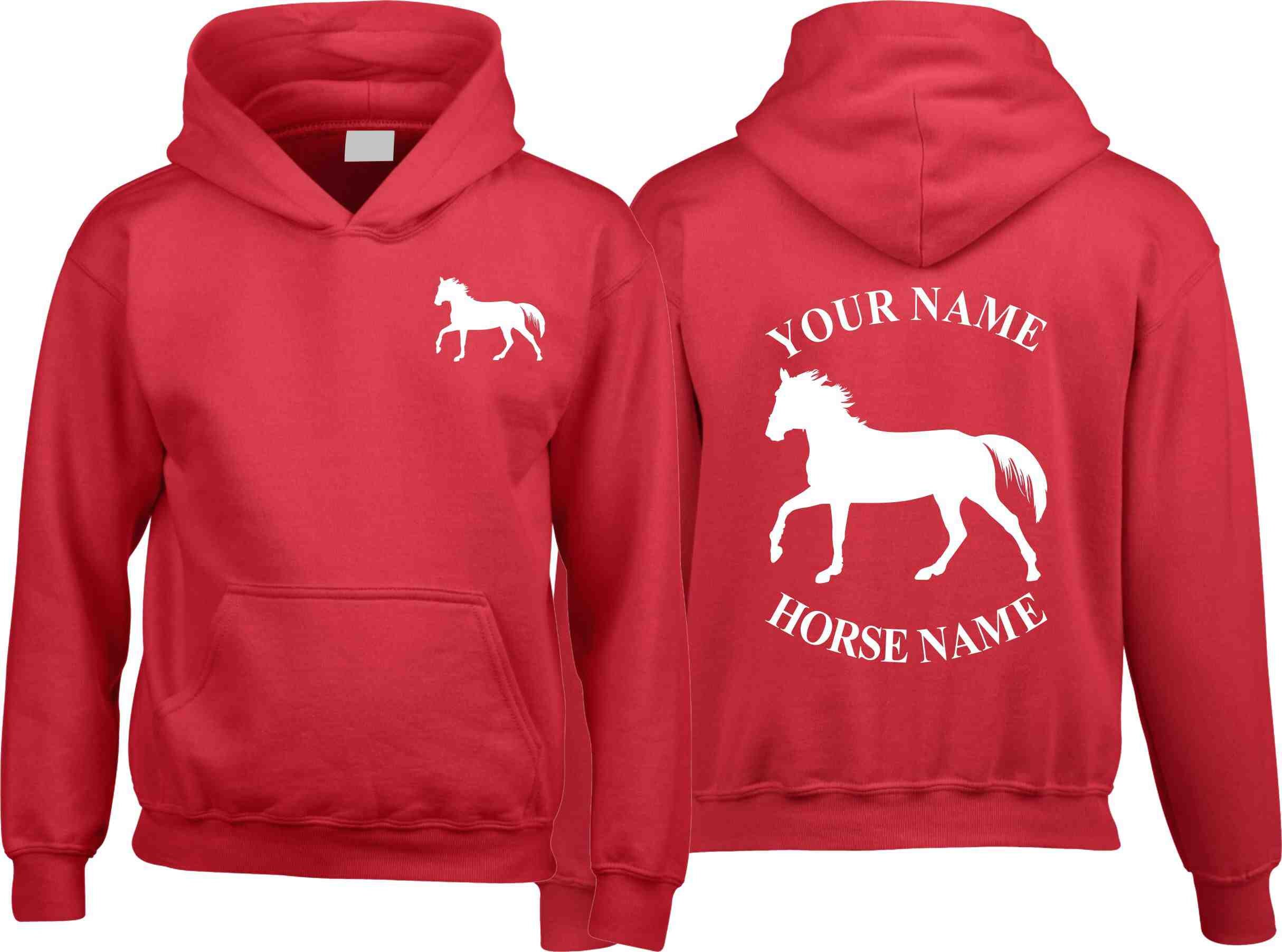 Discover Sudadera con Capucha Caballos Personalizado Nombre, Gypsy Cob Rider, Caballo Racing Doble Cara Unisex