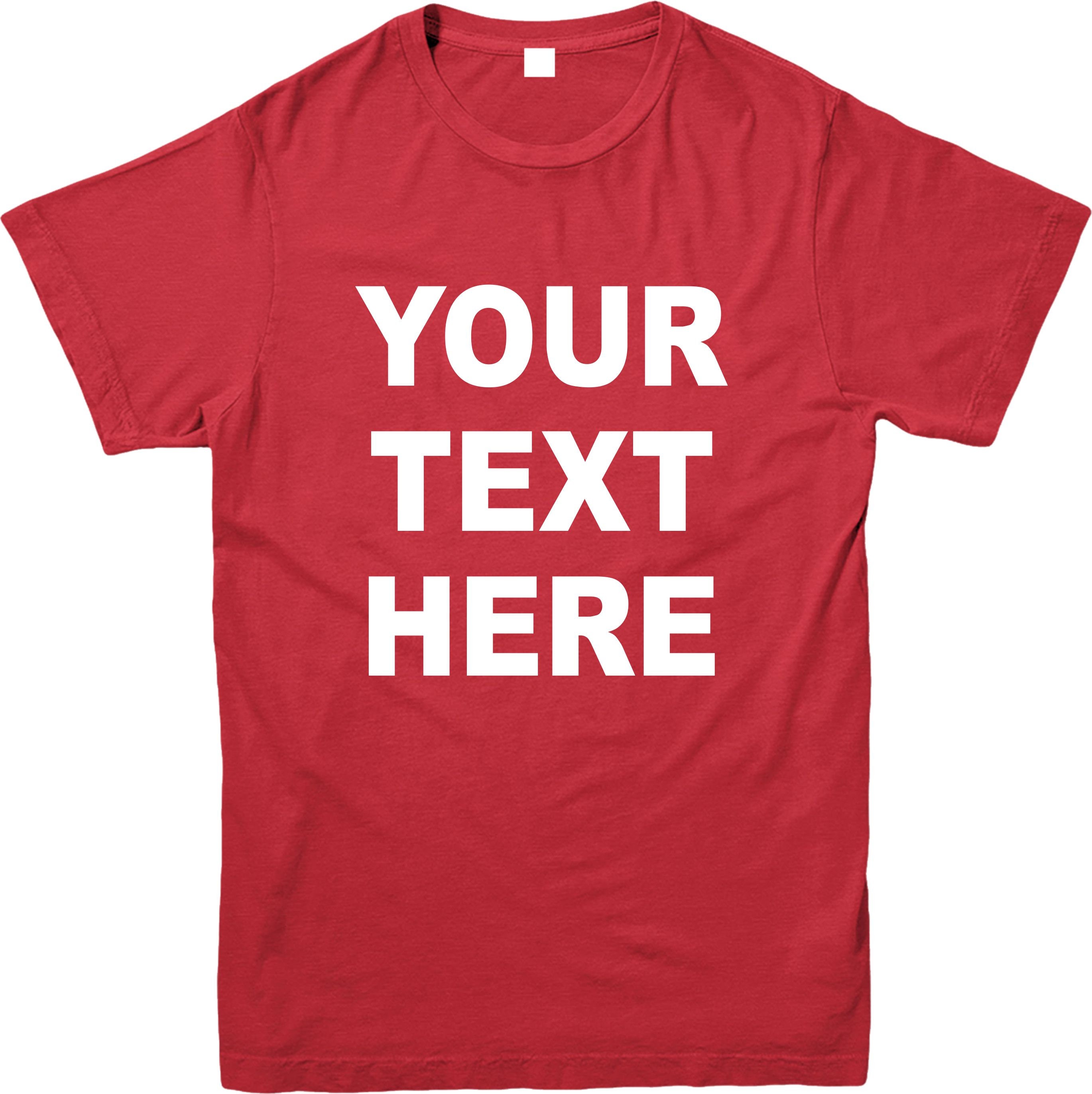 Custom Text T-Shirt - Design Your Own Front/Back/Side Text, 100% Cotton, Available In Grey & Multiple Sizes - View #7