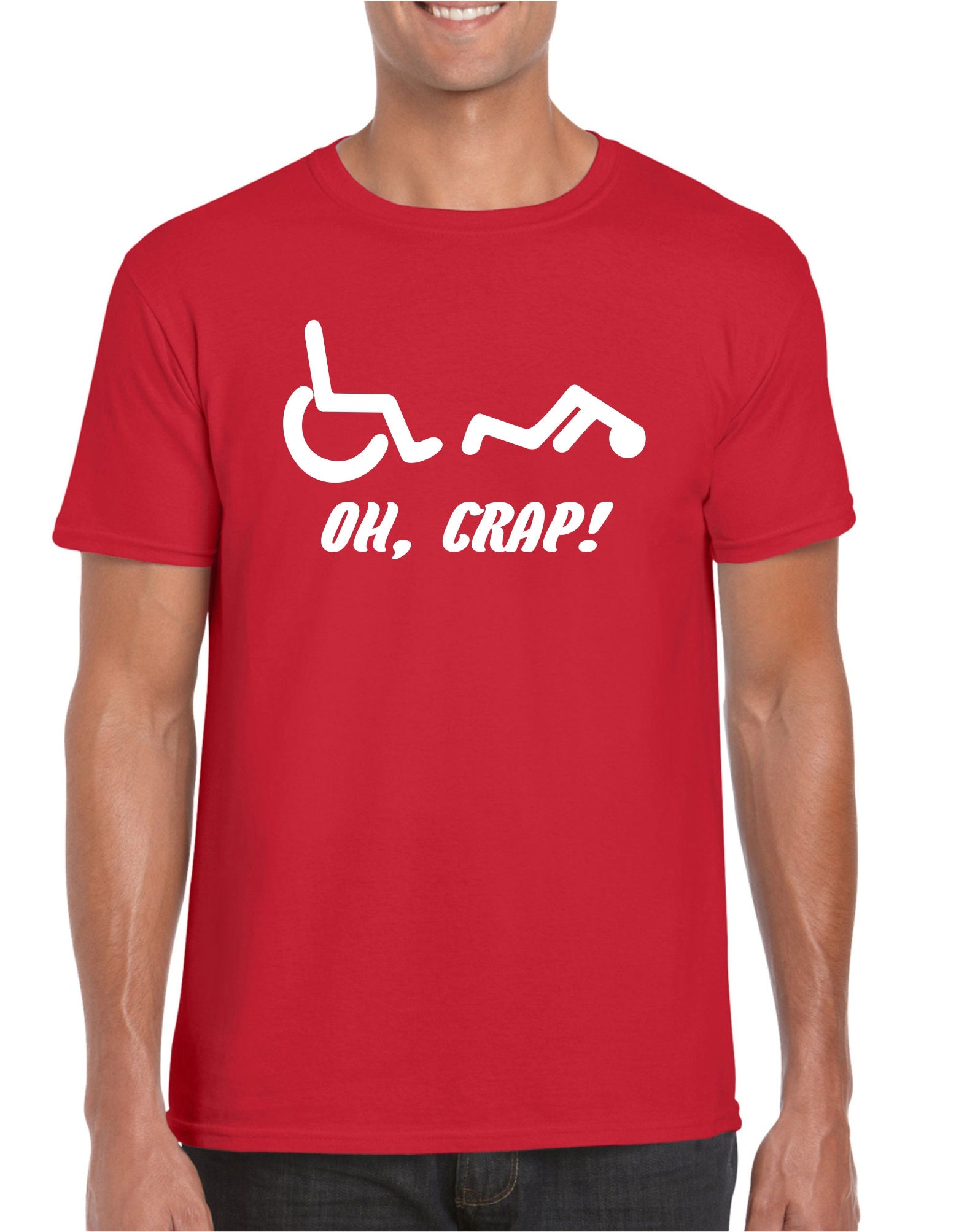 Camiseta divertida con eslogan para silla de ruedas: \, image size:1575x2006