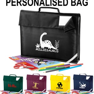 Cartable junior personnalisé nom personnalisé gymnastique danse/dinosaure/footballeur/arts martiaux/football/rugby sport 16 modèles cadeau de Noël