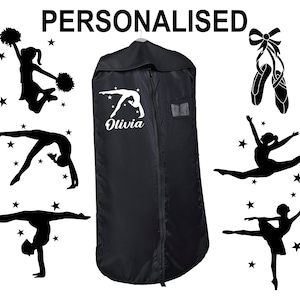 Tänzerin Anzug personalisierte Abdeckung Turnerin Kostüm Frauen Damen Kleid Tasche Cheerleader Mädchen benutzerdefinierte Name / Nummer Sport Gamer Abdeckung Weihnachtsgeschenk