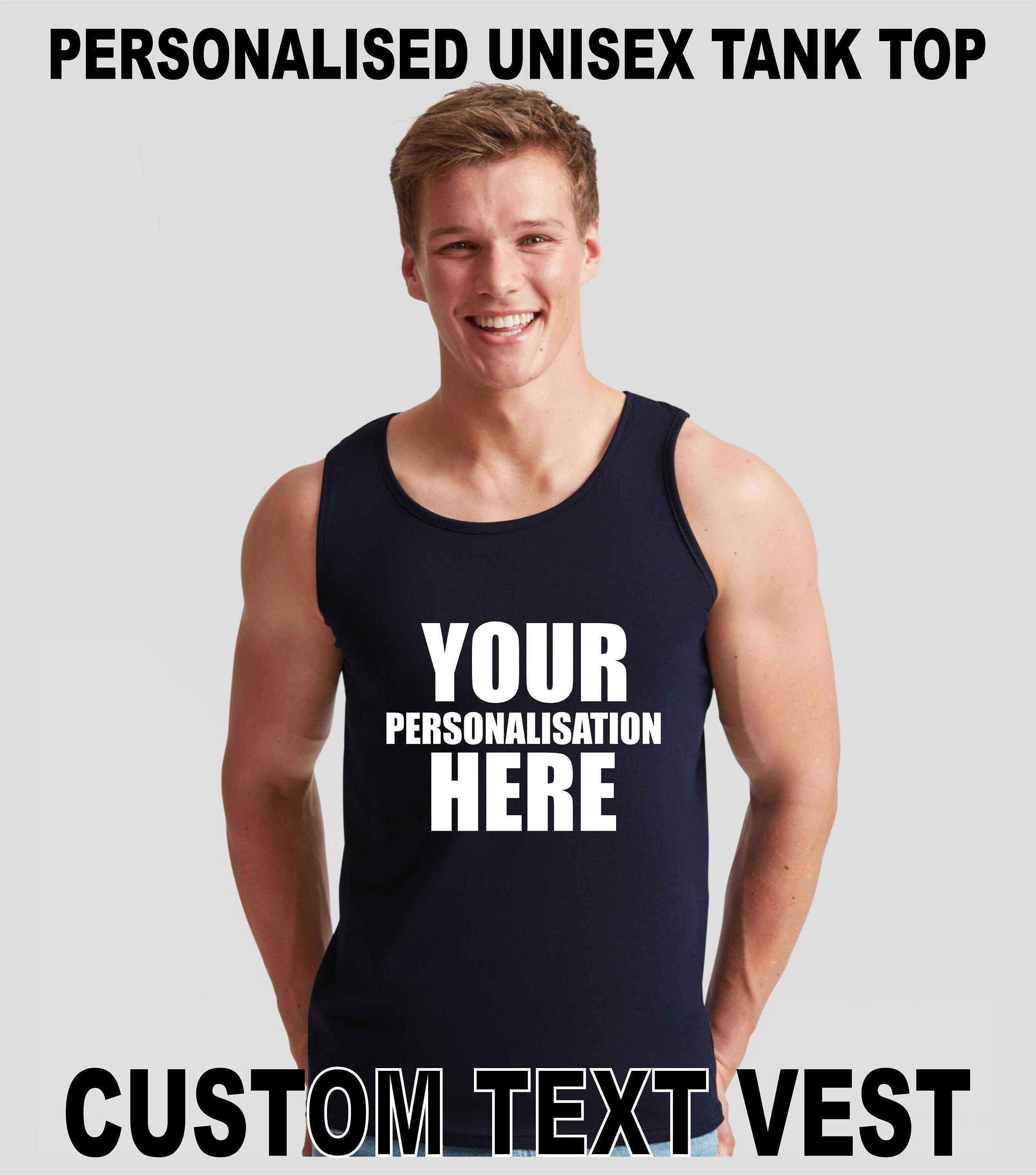 Personalised Image Tank Top – Custom Text & Photo Gym Vest For Men & Women