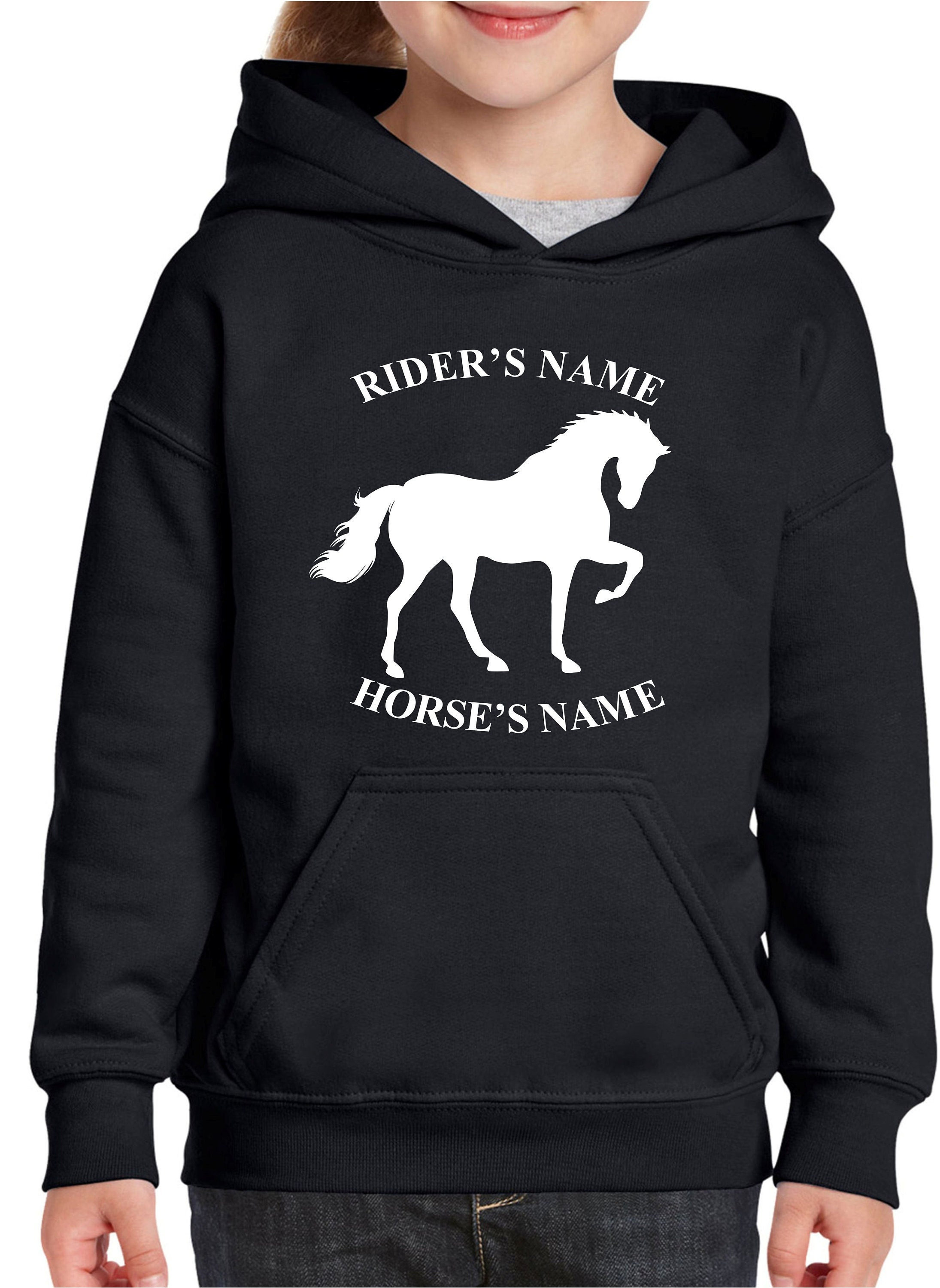 Personalised Horse Hoodie Equestrian Pony Rider Gift Dressage Mounting Birthday Gift Adults Unisex Kids Children Present Pullover Hood Etsy UK