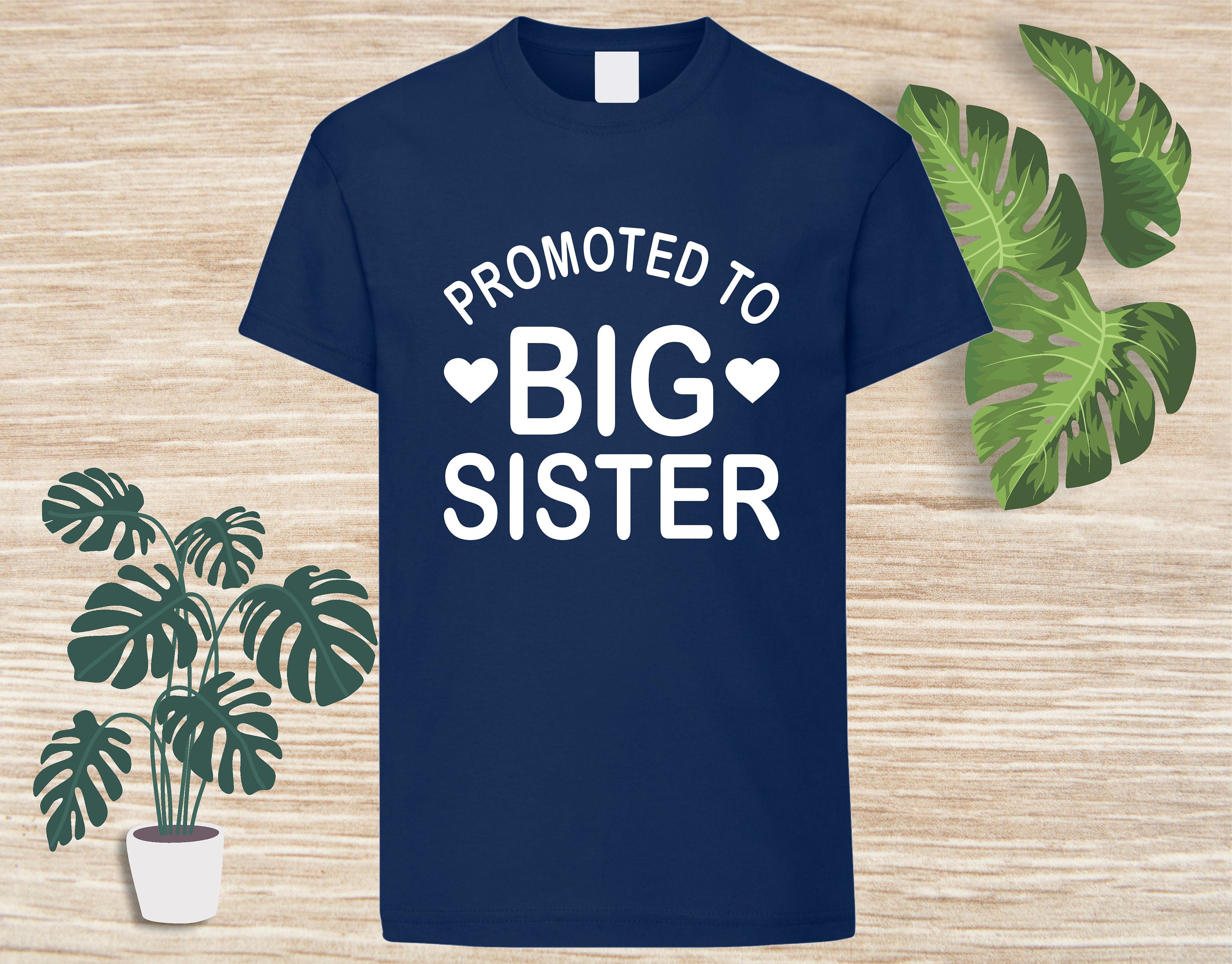 Promoted To Big Sister Printed TShirt Funny Tshirt New Born Etsy