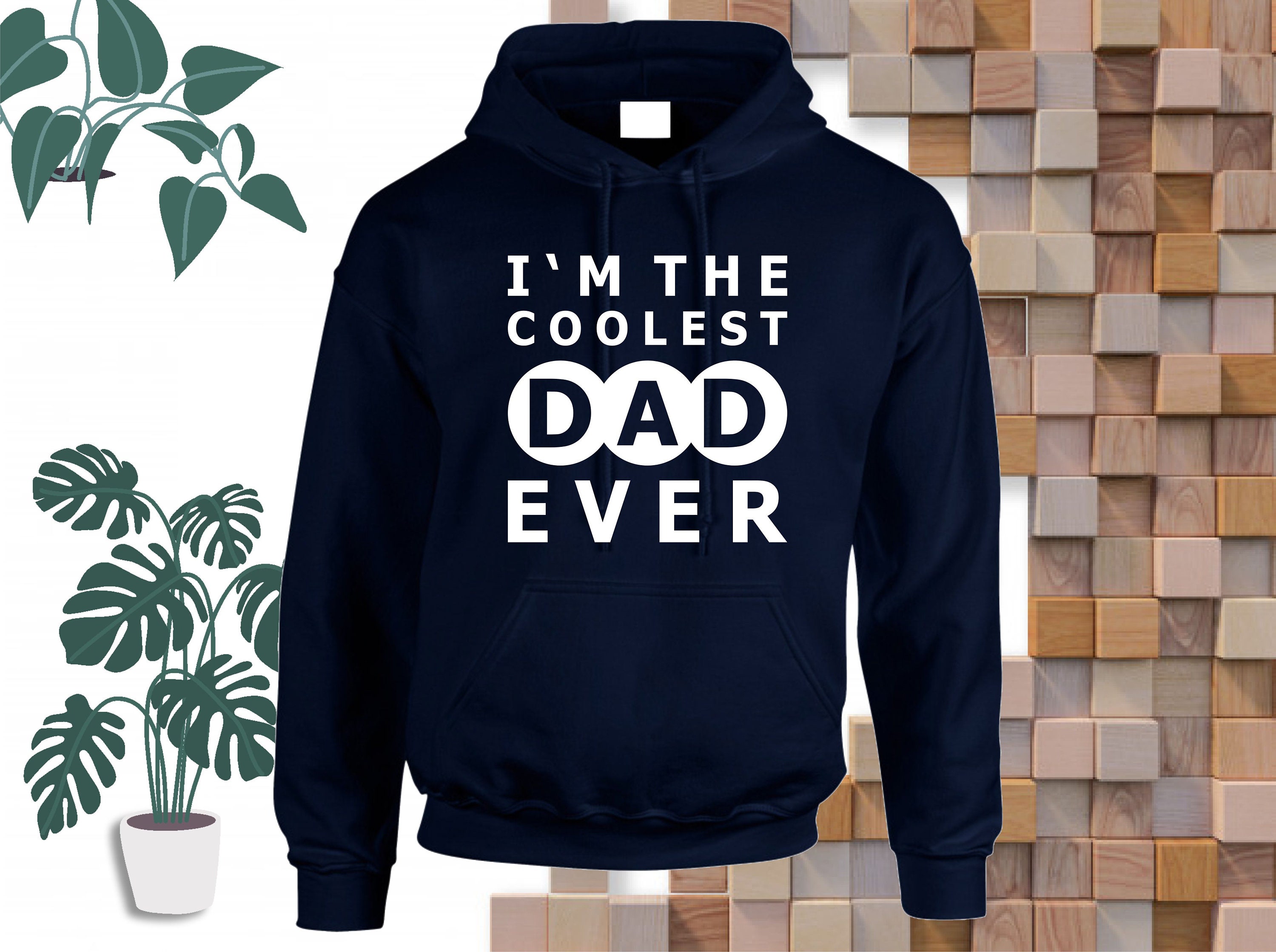 Coolest Dad Ever Printed Hoodie Funny Hoodie Daddy Gift Family Etsy