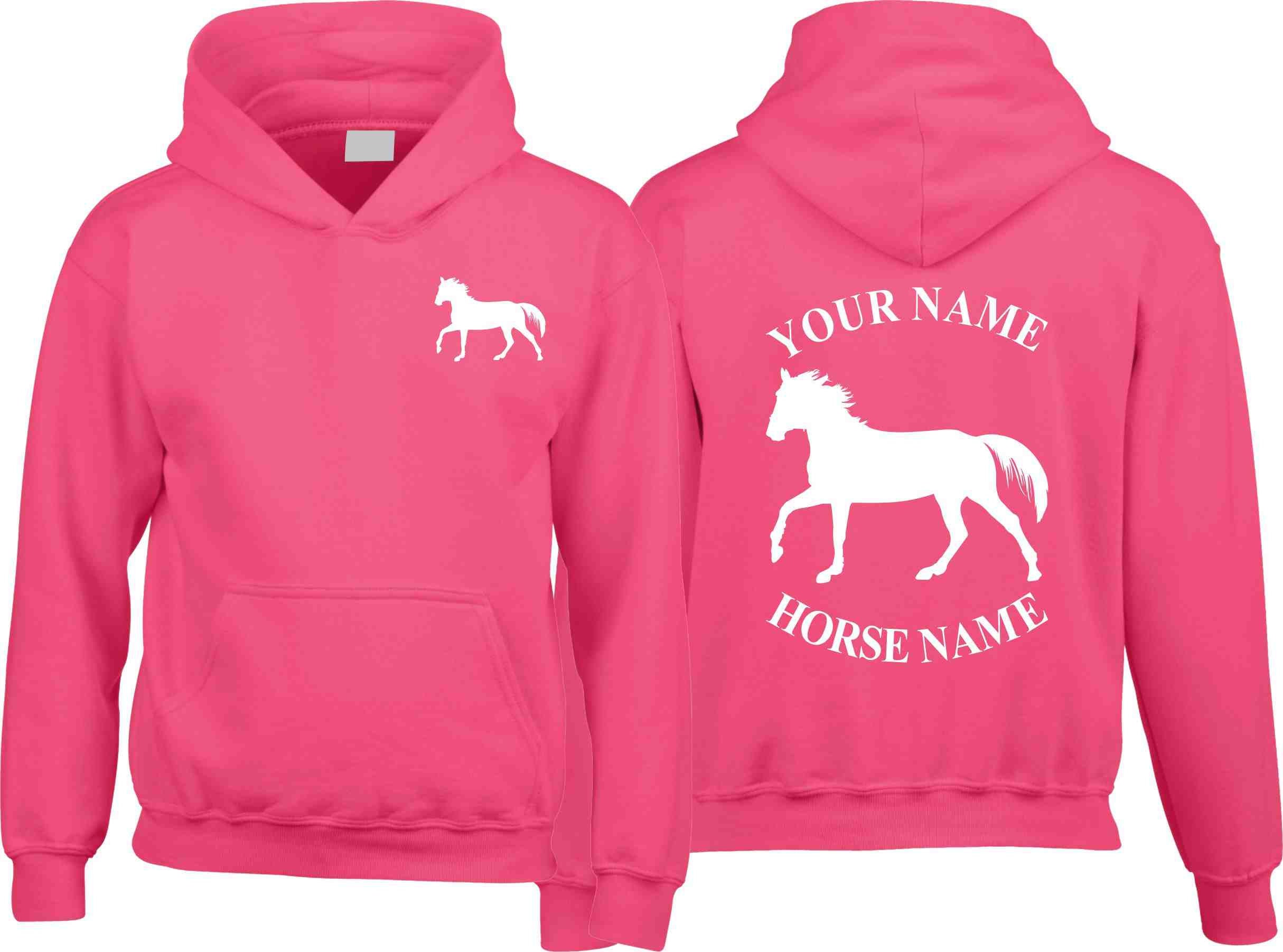 Discover Sudadera con Capucha Caballos Personalizado Nombre, Gypsy Cob Rider, Caballo Racing Doble Cara Unisex