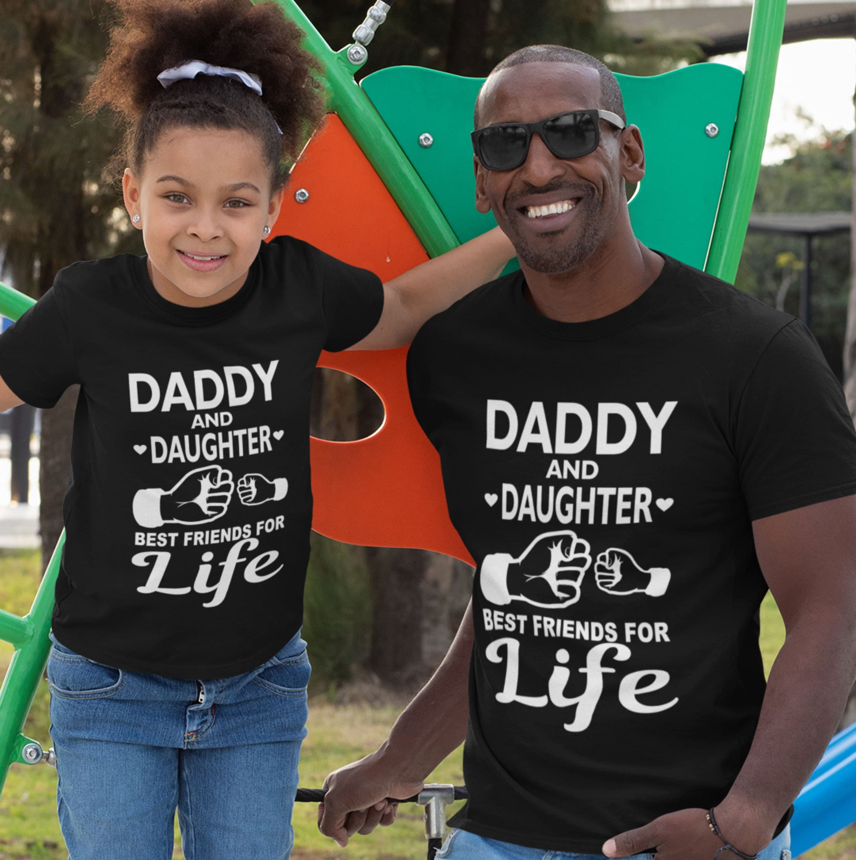 T-shirt Papa & Fille Meilleurs Amis - Toutes Tailles Gildan, Coton, Neuf Avec étiquettes