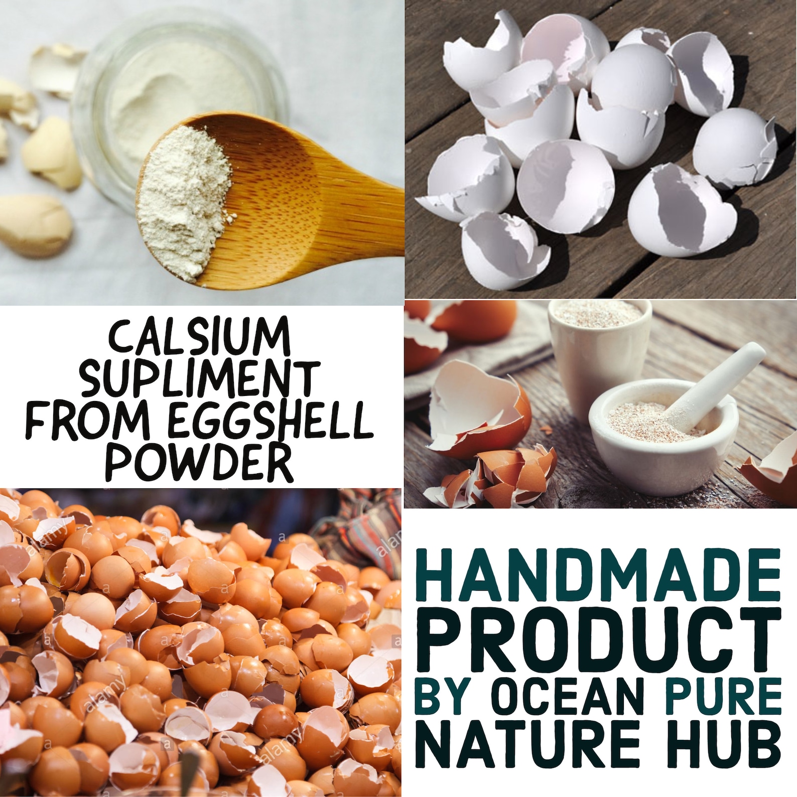 Pure Natural Chicken Eggshell Calcium Powder Handmade 100 Etsy