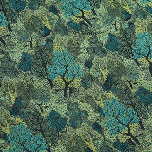 Green Forest jacquard fabric for dress making Home decor 58 inch wide - sold by the yard