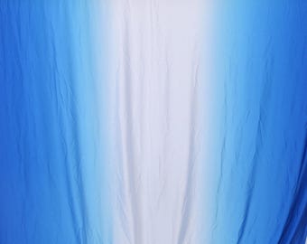 Blue White Blue Ombre Spandex Fabric Lightweight Flexible For Swim Suits Caps Dance Costumes DIY Sewing Supplies 58" Wide –sold by the yard