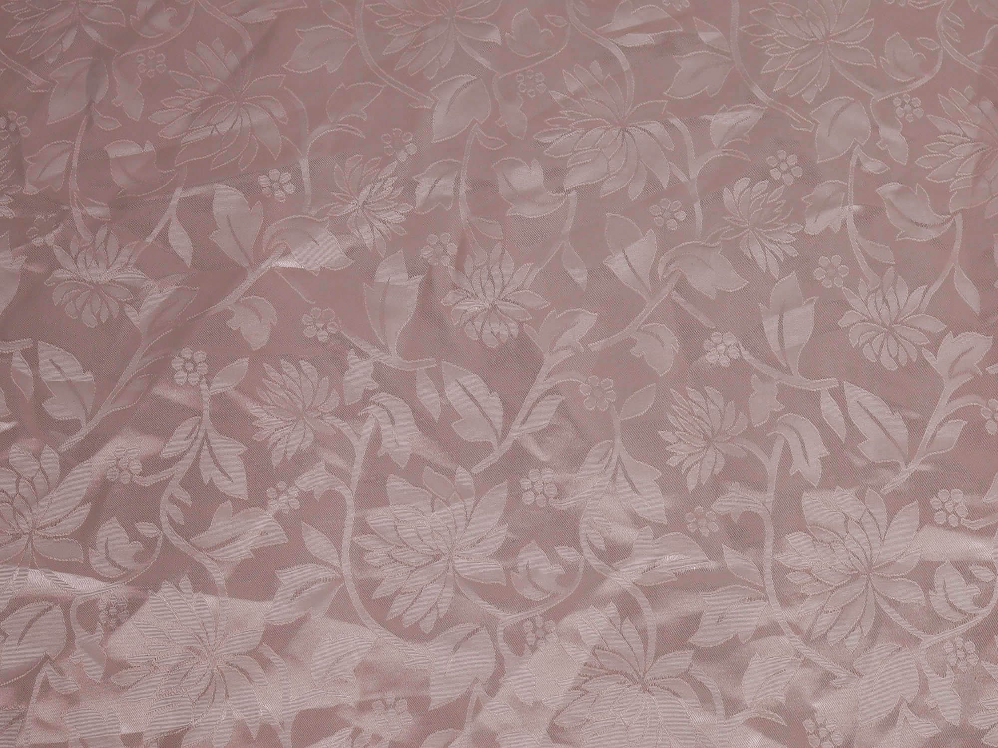 Light Pink Glossy Flower Polyester Jacquard Fabric 58 Etsy Canada