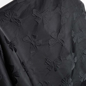 Black embossed bow-tie Jacquard Fabric 58&quot; Wide - Sold by the yard