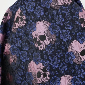 Embossed Skull Brocade Jacquard fabric for dress making 56&quot; wide - sold by the yard
