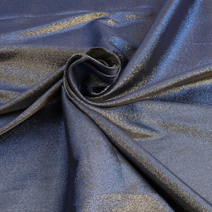 Iridescent Jacquard Fabric polyester Metallic thread 58&quot; Wide - (Blue + Silver fiber blending) - sold by the yard
