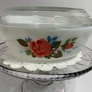 Vintage JAJ English Pyrex Casserole With Lid, English Cottage Rose 509, Vintage Gifts, Mother&#39;s Gifts