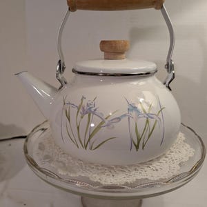 Bouilloire LINCOWARE Taiwan vintage Shadow Iris Corelle, bouilloires rétro
