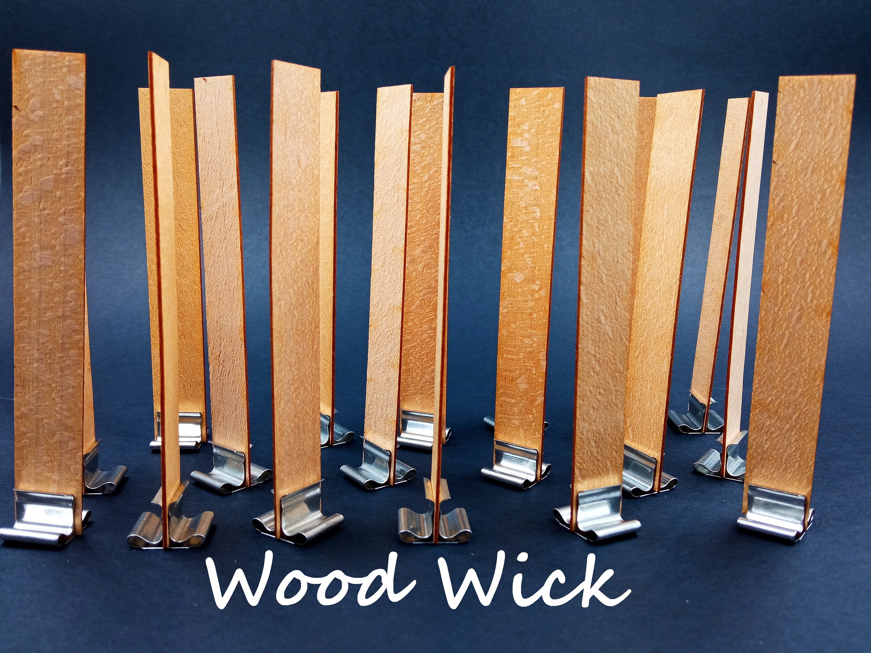 Wooden Wicks and Clips for Soy Wax and Coconut Wax Crackling Etsy