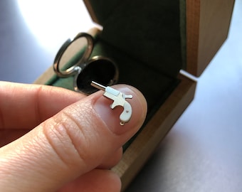 Gun jewellery — Gold Derringer pistol Silver Ring