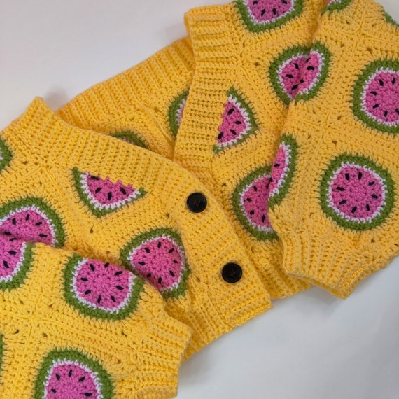 Watermelon Cardigan CROCHET PATTERN M/L Etsy