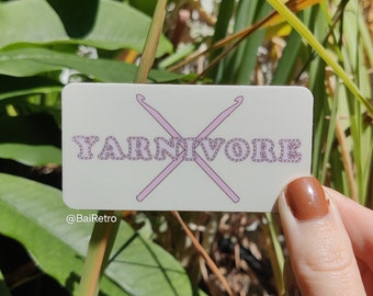 Crochet 'Yarnivore' Sticker