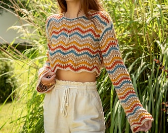 Wavy Crochet Sweater *PDF PATTERN DOWNLOAD*