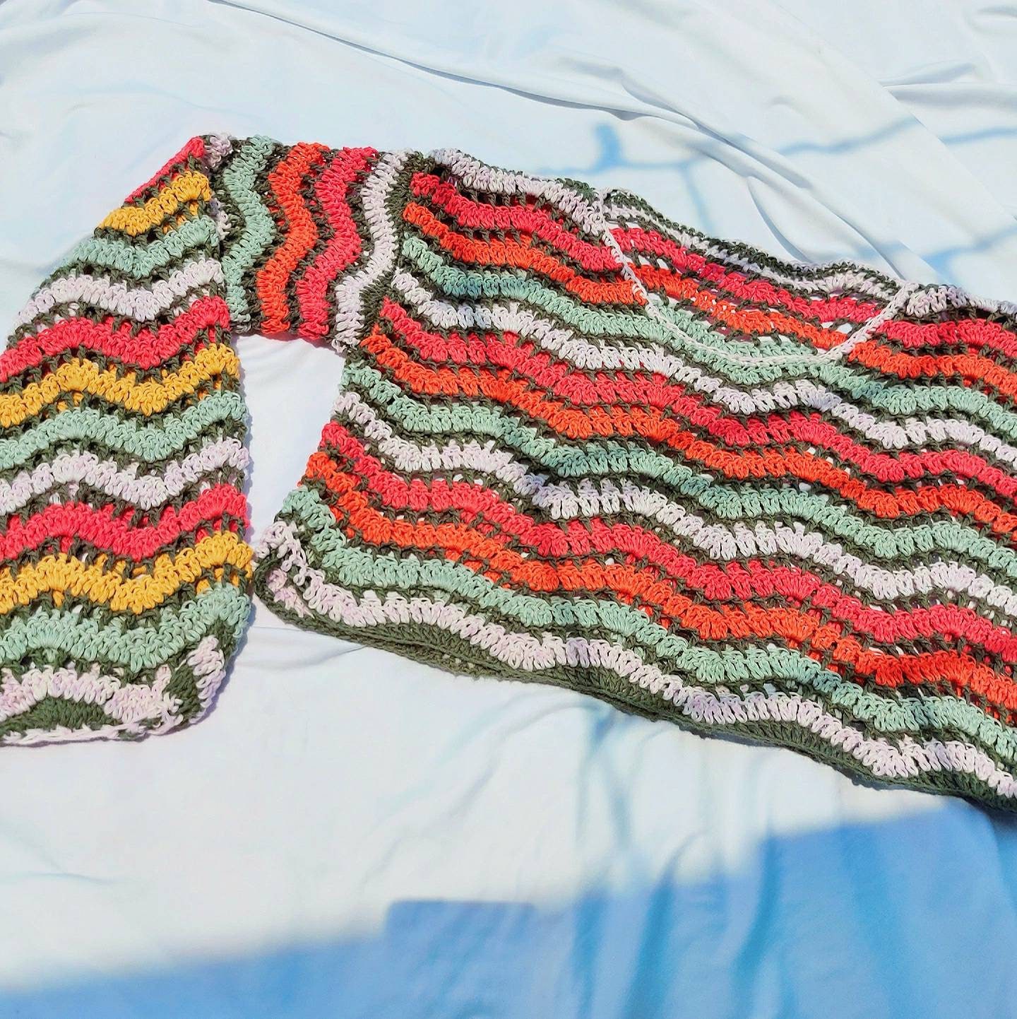 Wavy Crochet Sweater PDF PATTERN DOWNLOAD Etsy