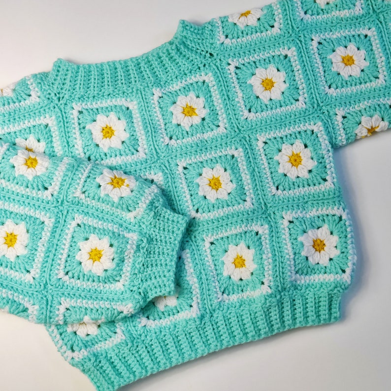 Daisy Sweater PDF CROCHET PATTERN Download image 3