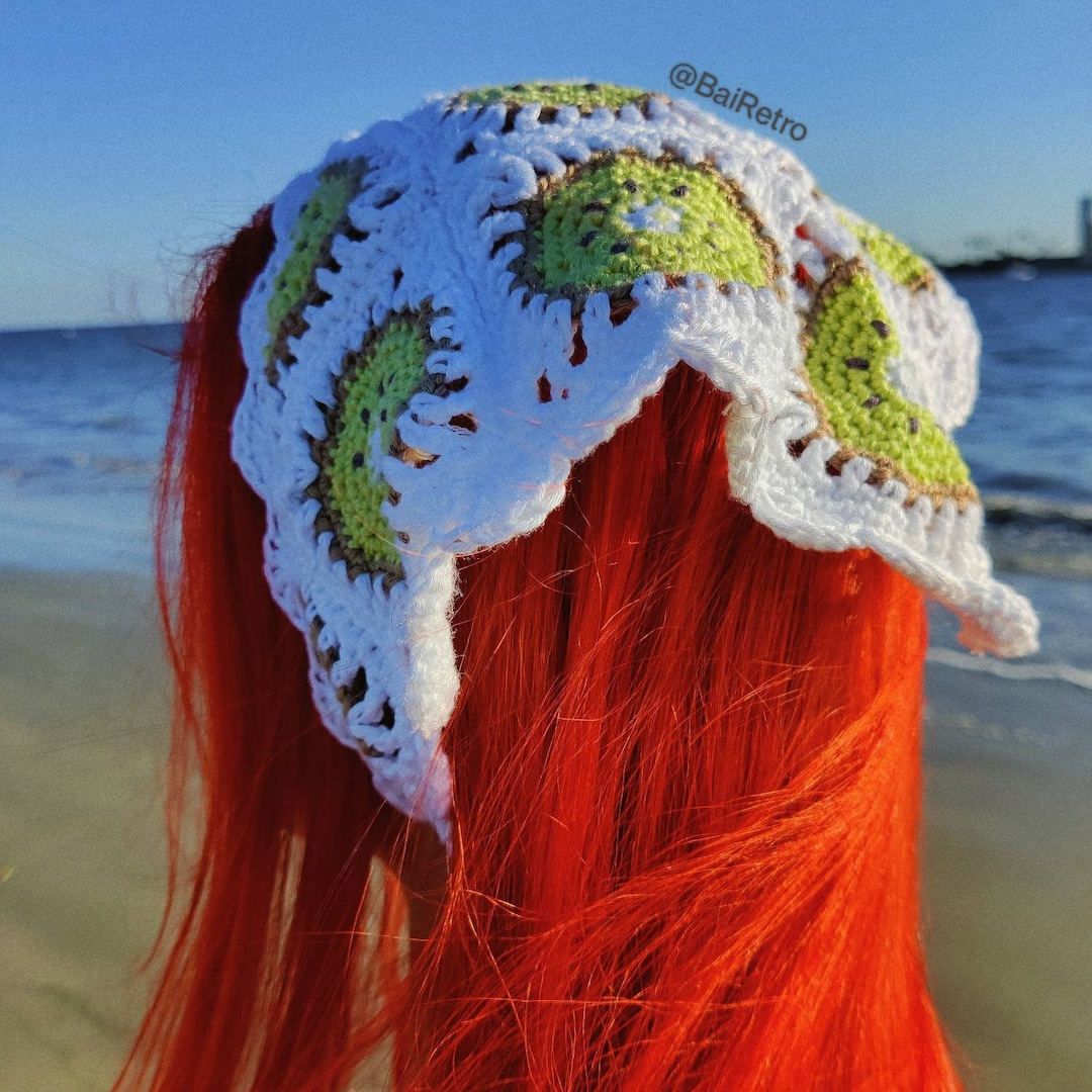 Kiwi/watermelon Bandana and Scrunchie *PATTERN* - Etsy