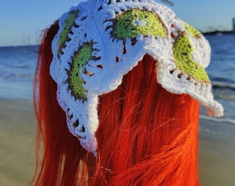 Kiwi/Watermelon Bandana and Scrunchie *PATTERN*