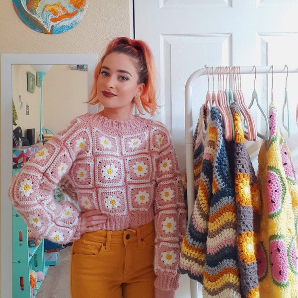 Daisy Sweater *PDF CROCHET PATTERN Download*