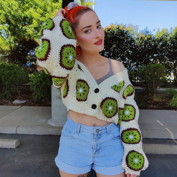 Kiwi Cropped Cardigan *CROCHET PATTERN M/L* - Etsy
