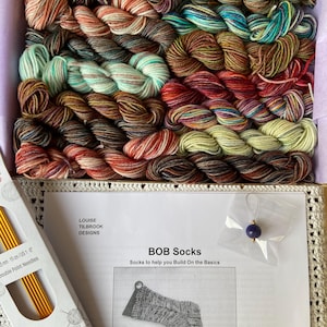 Scrappy Sock Kit: Hand-dyed Mini Skeins - Knitting Project