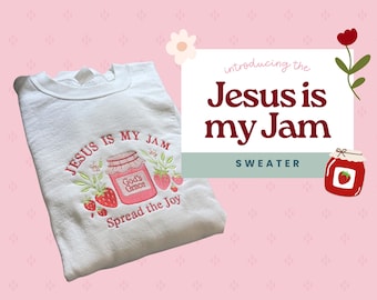 Bluza z kapturem lub okrągłym dekoltem „Jezus jest moim dżemem” – odzież chrześcijańska