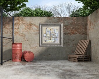 YardArtUK Garden Wall Art | Breaking The Rules by Olga Metzne | Weatherproof Outdoor Decor | 3D Effect Frame | 87.5 x 87.5 cm