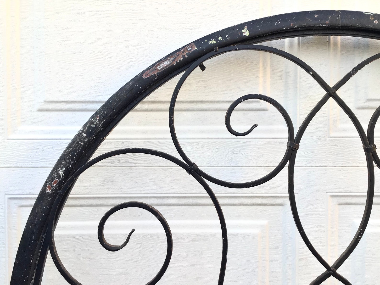 69 Vintage Arch Wall Panel Black Metal Garden Gate Hanging Etsy