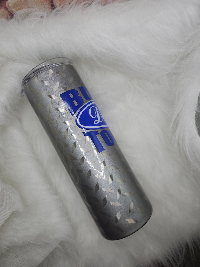 CustomsByBecki Ford Truck Tire Tracks Tumbler