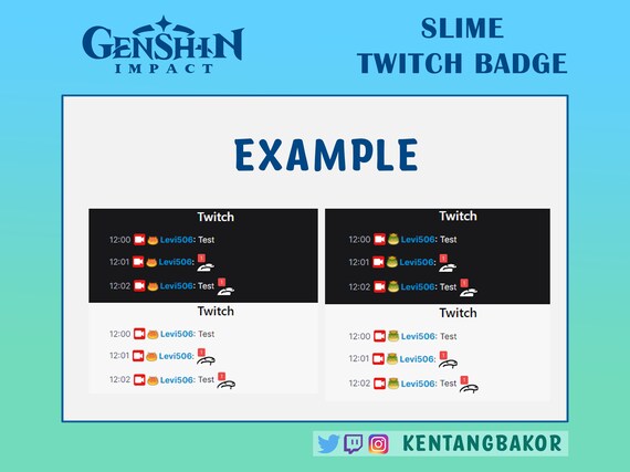 Genshin Impact Twitch Badges - Gaming Visuals