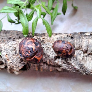 Tree bead tree bead pendant talisman pendant lucky charm wooden jewelry Wicca jewelry