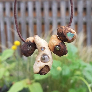 Tree bead tree bead pendant gemstone pendant talisman lucky charm wooden jewelry natural jewelry