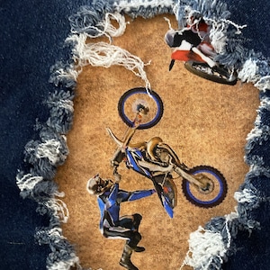 Motorcross Patch, iron on patches for denim, patches for jeans, easy to apply patch, jean repair, fabric patches, kids patches
