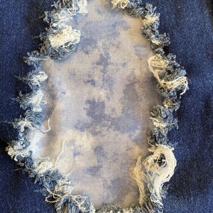 Blue Cloud Patch, iron on patches, patches for jeans, easy to apply patch, jean repair, fabric patches, cloud print, handmade
