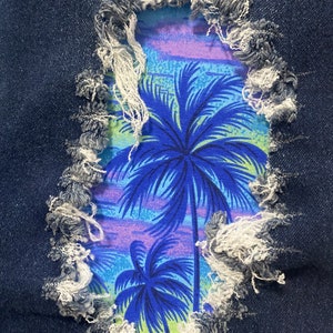 Stretch Island Life Patch, einfach zu verwenden, Bügelbild zum aufbügeln, für Jeans, Jeans und Jacke, Jeans reparieren