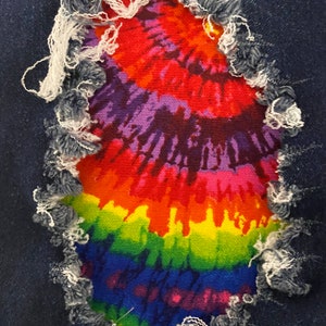 Tie Dye Patch, Batik Aufnäher, Batik Aufnäher, Batik Aufnäher, Batik Patch, Jeans Aufnäher, Bügelbild Jeans