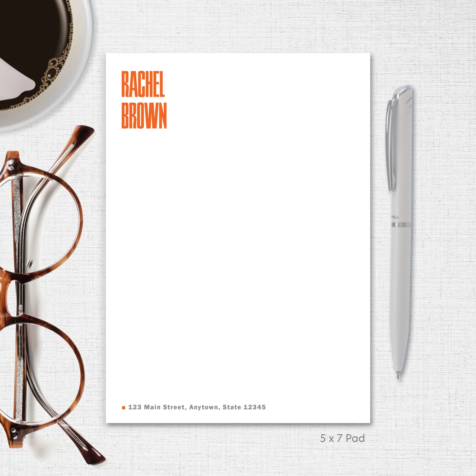 Personalized Modern Notepads Custom Notepad Personalized Etsy