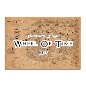 Speculinum The Wheel Of Time, Weltkarte 50*70 cm, WoT Karte, Robert Jordan, Rand al'Thor, Nynaeve, Egwene, Mat, Perrin Geschenk für Fans